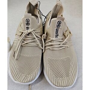 Unltd Mens Knit Sneakers‎ Casual Walking Athletic Shoes Size 9 Beige Morvi 05M